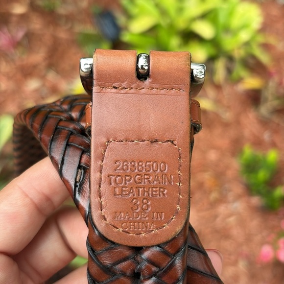 PGA Tour Men's Brown Braided Leather Belt- 38 - Picture 5 of 5